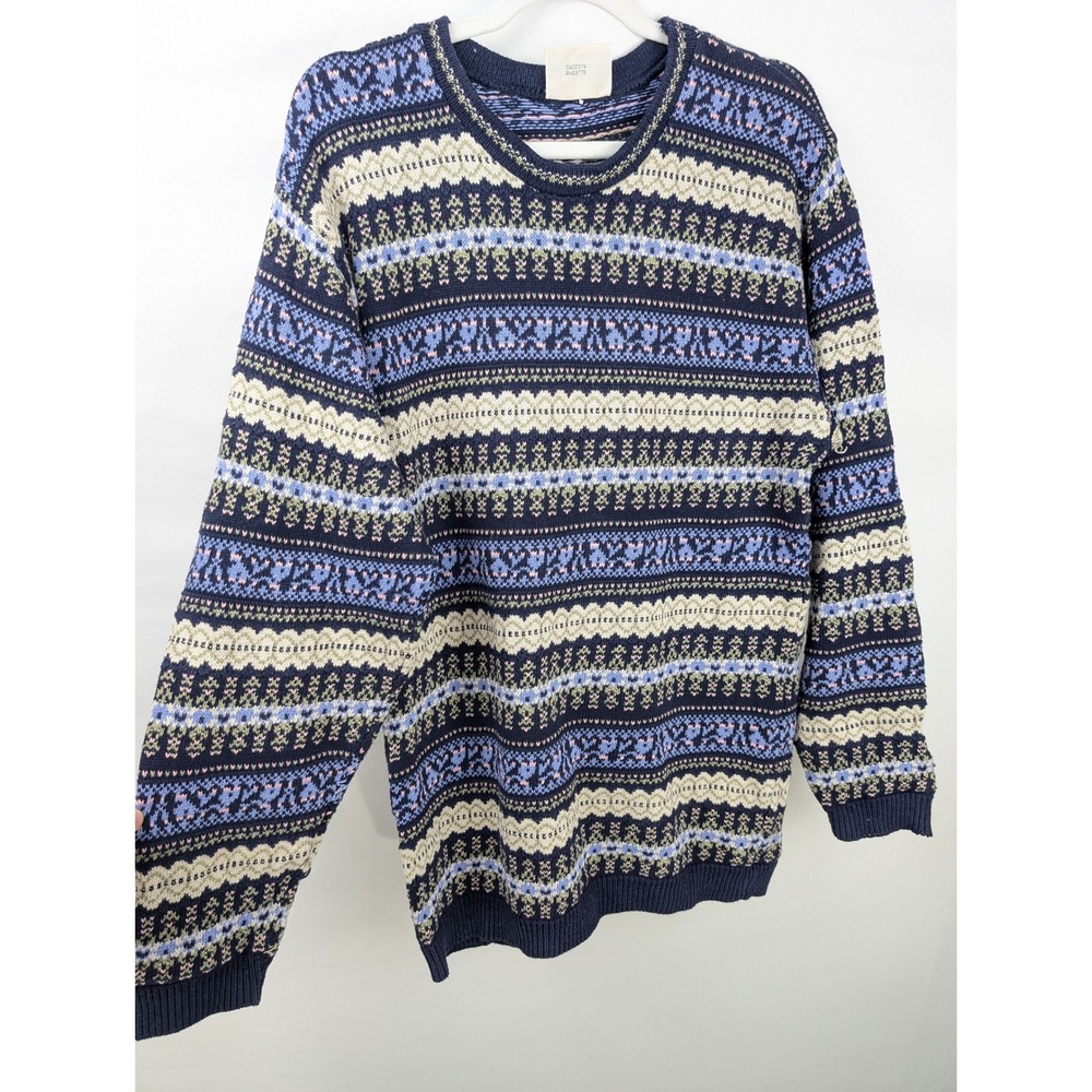 Vintage 90s Northern Reflections Vintage Fair Isle Sweater Size M Cottagecore